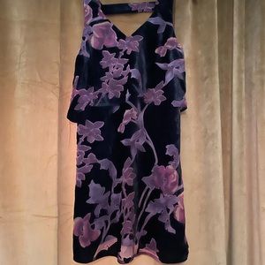 Everly velvet and chiffon dress